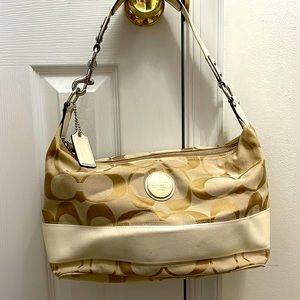 COACH purse light khaki color